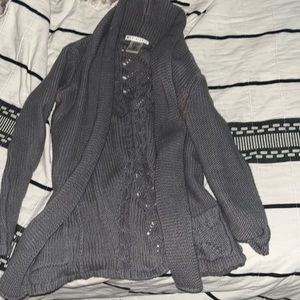 Dark grey comfy cardigan